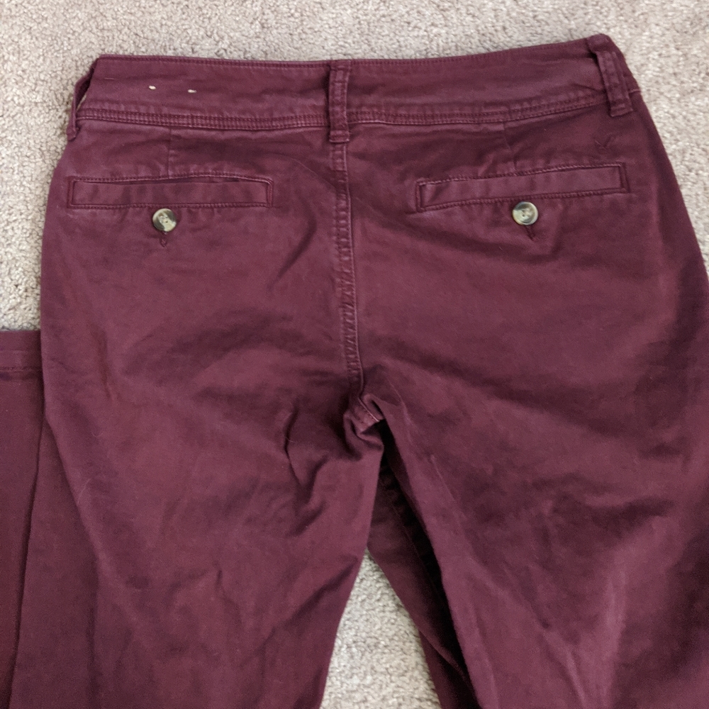 Burgundy American Eagle khakis